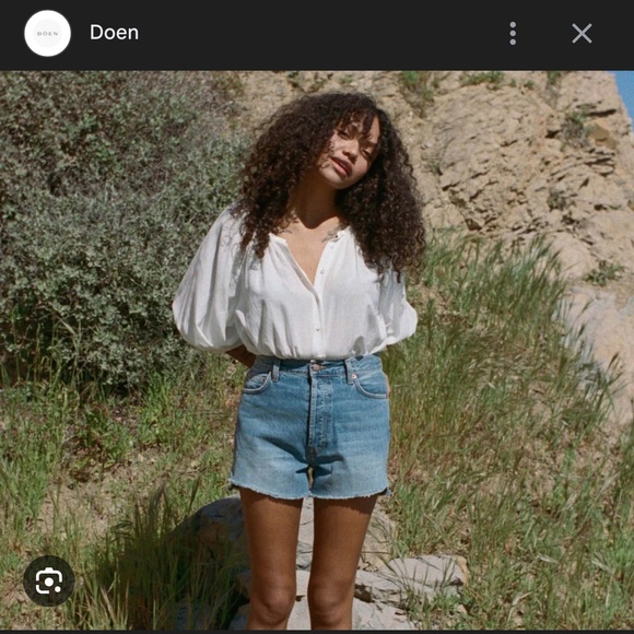 Doen Pants - Doen Cadiz Wash Jean Shorts